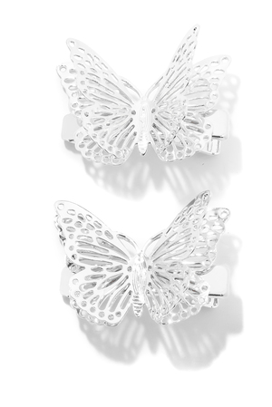 Layer Filigree Butterfly Hair Clips