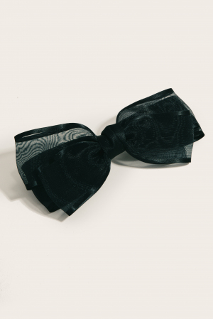 Large Ribbon Bow Tie Hair Clip