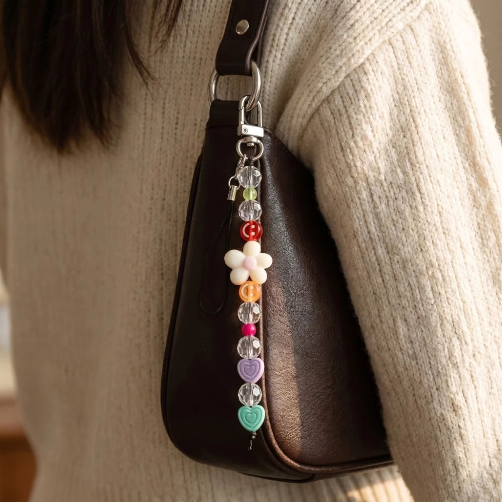 Flower Beads Key Ring Keychain