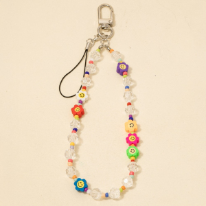 Happy Flower Beads Key Ring Keychain