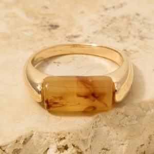Rectangle Resin Stone Ring