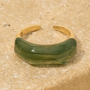 Resin Accent Gold Open Band Ring