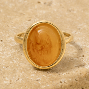 Large Resin Oval Stone Ring
