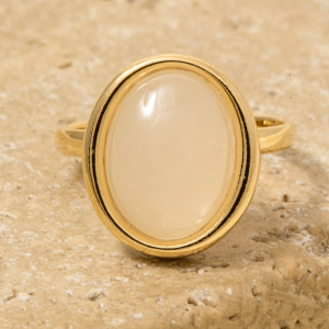 Large Resin Oval Stone Ring
