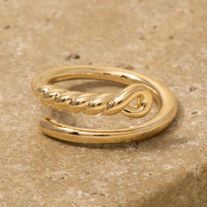 Twisted Accent Open Band Ring