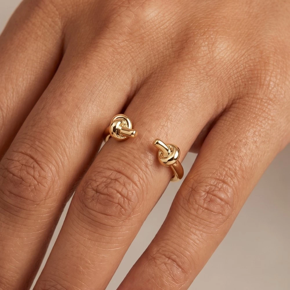 Knotted Ends Open Band Ring