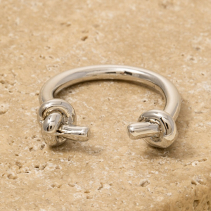 Knotted Ends Open Band Ring