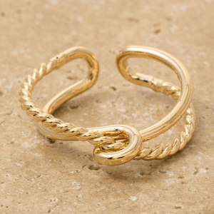 Intricate Layered Loop Open Band Ring