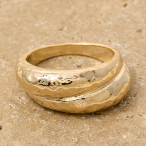 Hammered Layered Band Ring