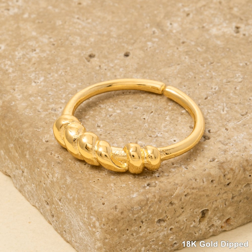Gold Dipped Wrapped Open Band Ring