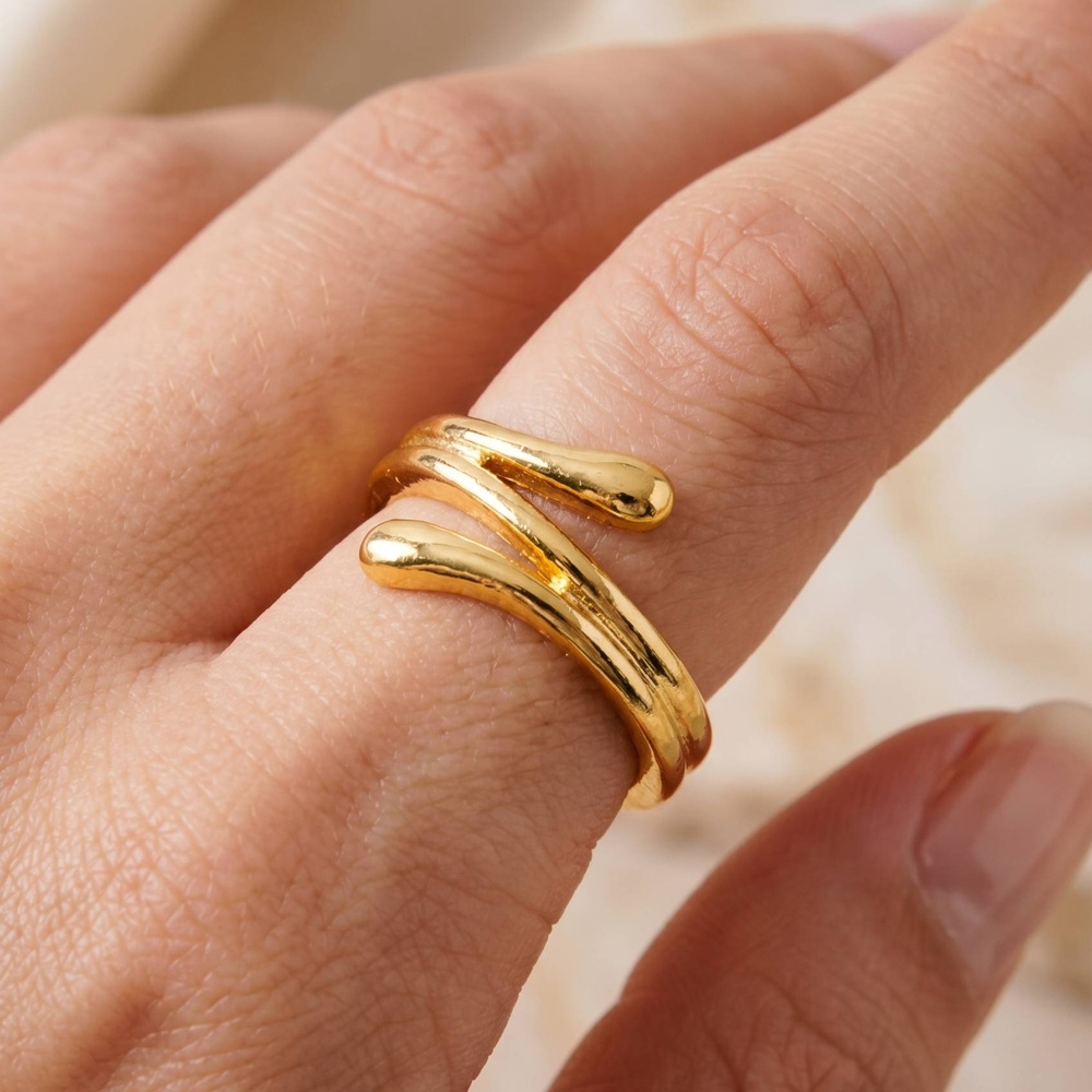 Polished Smooth Wire Coil Wrap Ring
