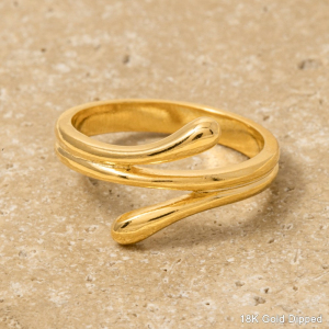 Metallic Gold Twist Ring