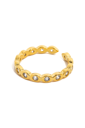 Dainty Studded Open Band Ring