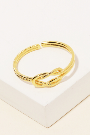 Metallic Knot Minimalist Ring
