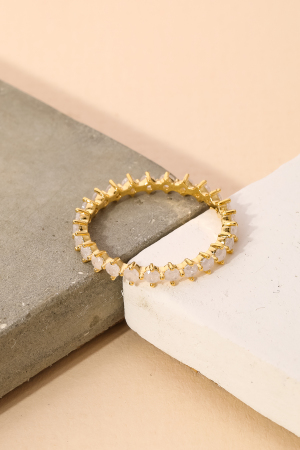 Rhinestone Eternity Fashion Ring