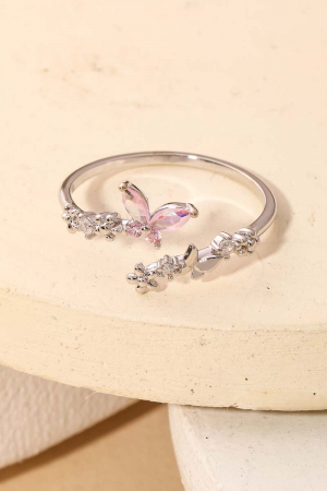 Butterfly Flower Open Fashion Ring
