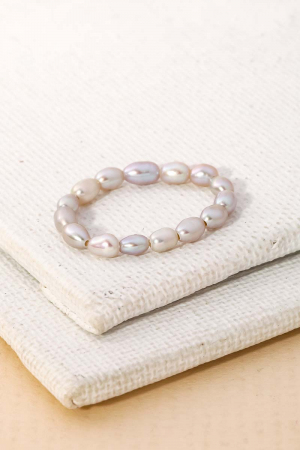 Mini Pearl Beaded Stretch Ring
