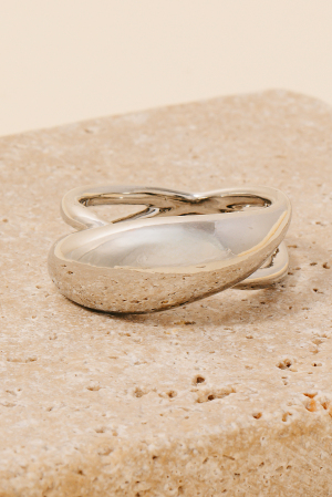 Gold Dipped Metallic Dome Fashion Ring