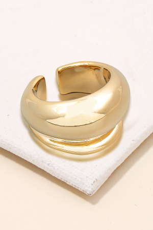 Metallic Chunk Fashion Ring
