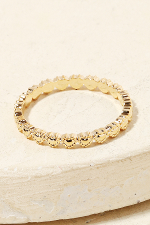 Metallic Heart Eternity Ring