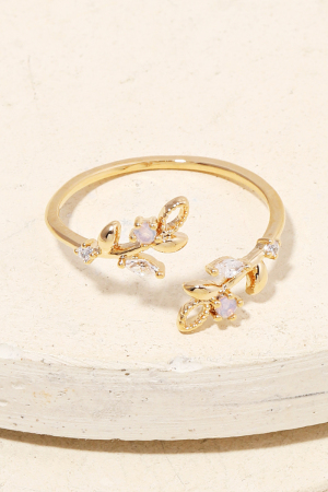 Open Leaf Adjustable Ring