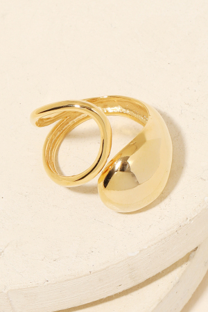 Gold Dipped Polished Rounded Band Ring