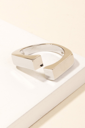 Gold Dipped Geometric Square Fashion Ring