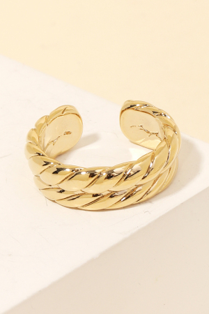 Double Line Twist Texture Ring