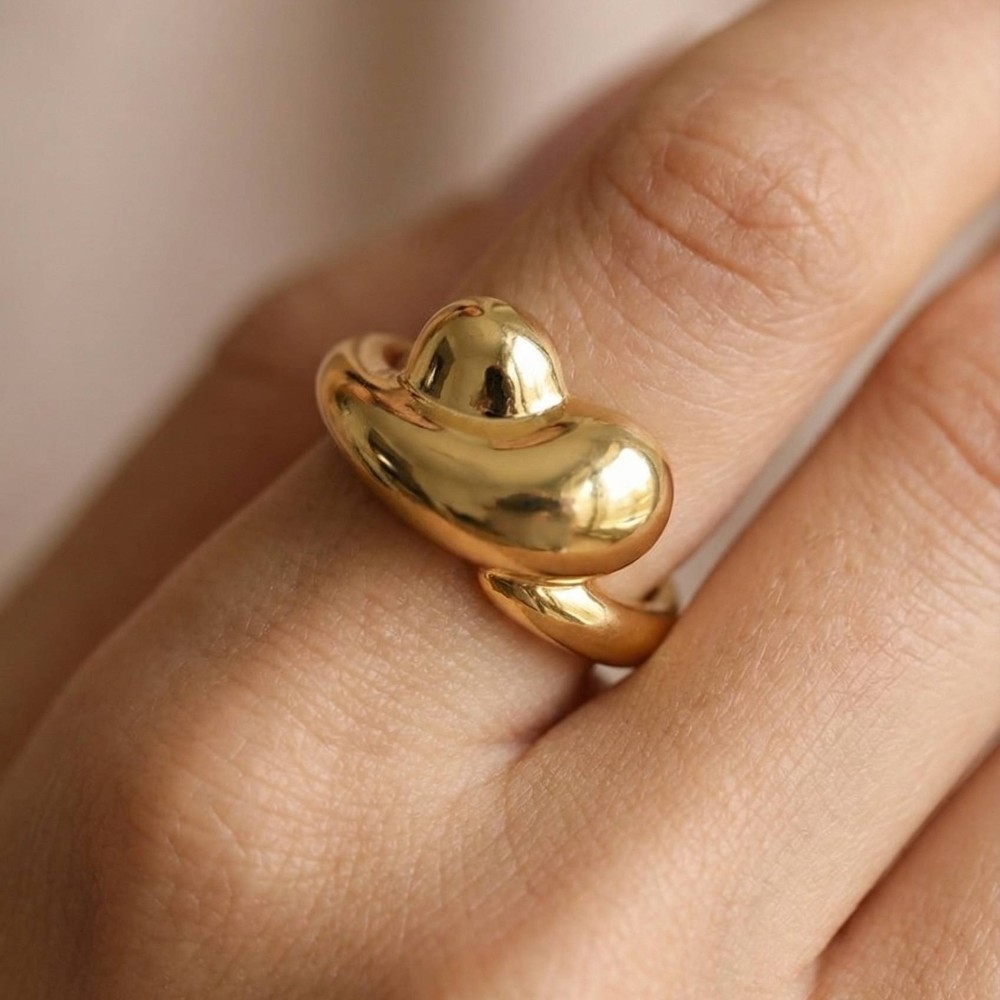 Gold Dipped Ornate Adjustable Gold Ring