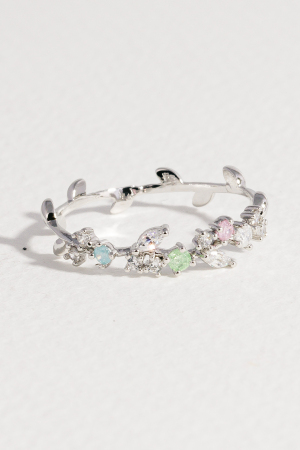 Cluster Oval Cubic Zirconia Band Ring