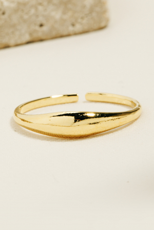 Gold Dipped Gold Dipped Thin Signet Open Band Ring