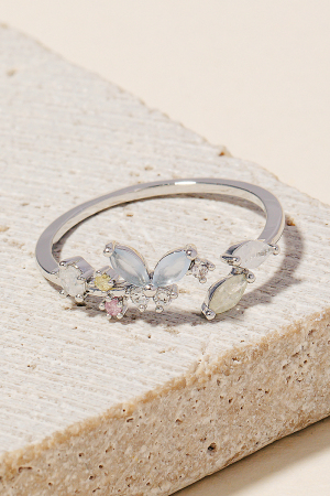 Cubic Zirconia Butterfly Open Band Ring