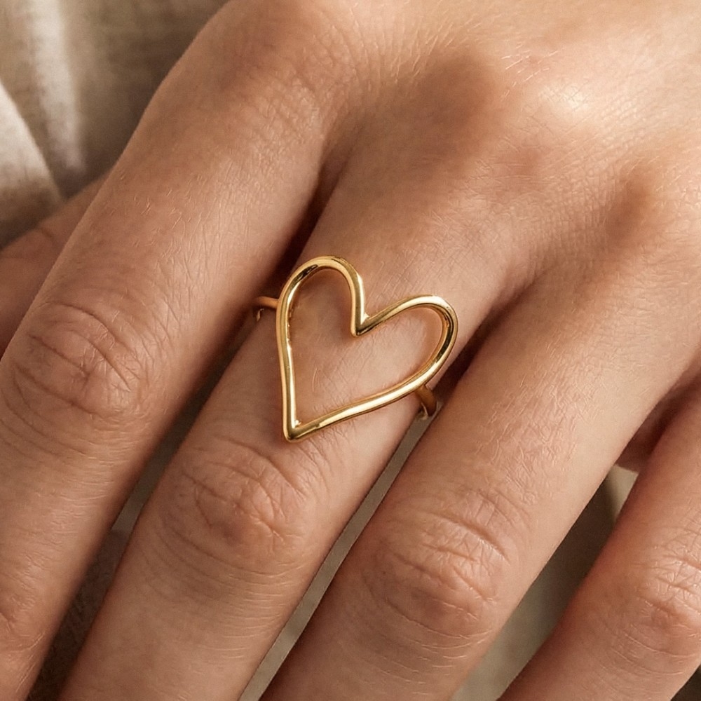 Heart Cutout Band Ring