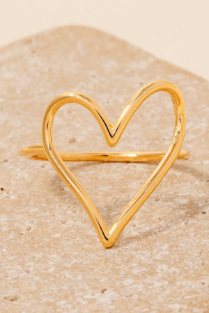 Heart Cutout Band Ring