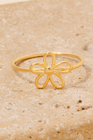 Wire Flower Dainty Band Ring