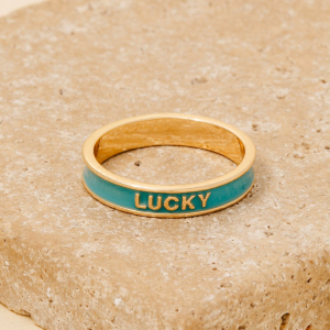 Enamel Lucky Band Ring