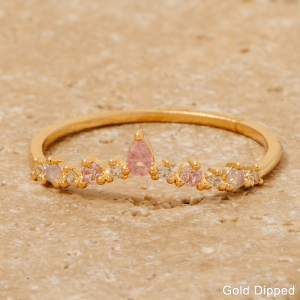 Assorted Cz Layered Crown Band Ring