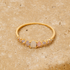 Gold Dipped Delicate Assorted Cz Ring