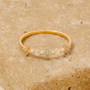 Multi Flower Rhinestone Ring