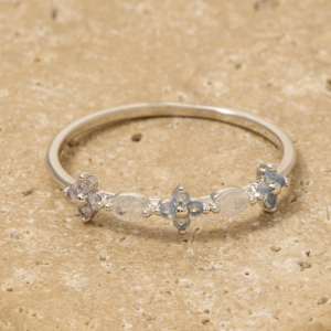 Multi Flower Rhinestone Ring