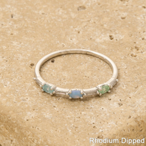 Gold Dipped Assorted Delicate Cz Ring