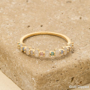 Gold Dipped Assorted Cz Ring