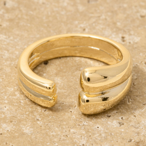 Simple Layered Open Band Ring