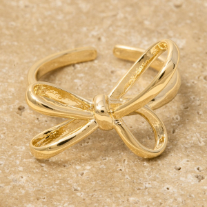 Ribbon Bow Shape Open Band Ring