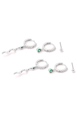 Assorted Snake Drop Hoop Earrings Set