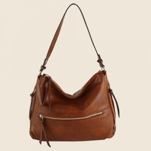 Multi Zip Pocket Shoulder Bag