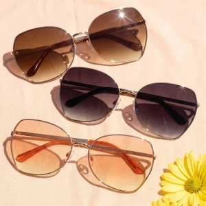 Double Bridge Hexagon Frame Sunglasses