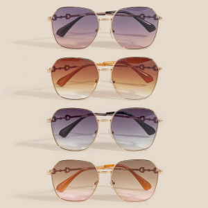 Large Round Lens Sunglasses Set