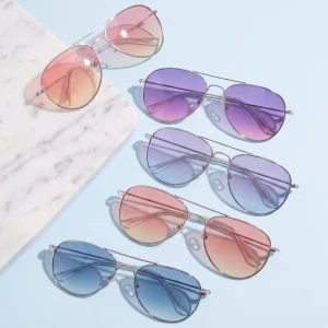 Classic Aviator Gradient Lens Sunglasses