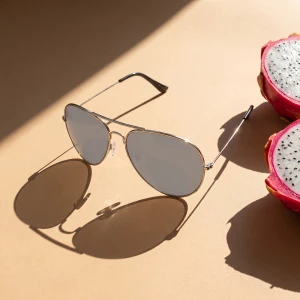 Classic Metal Aviator Mirrored Lens Sunglasses